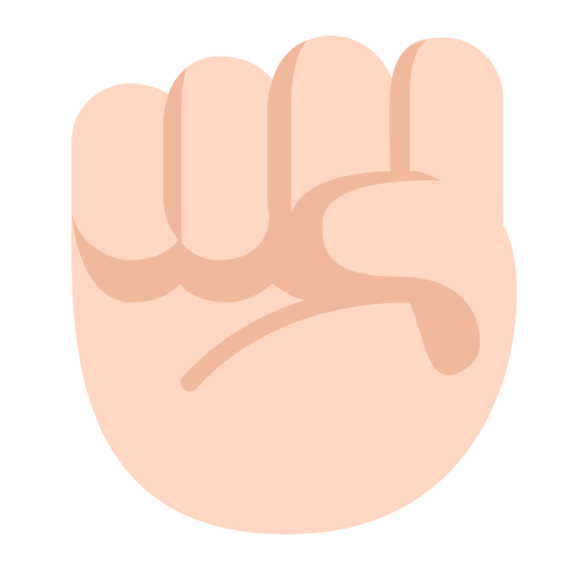 Raised Fist Flat Light icon