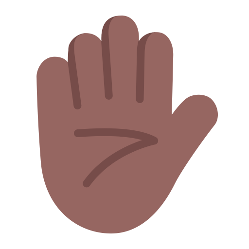 Raised-Hand-Flat-Medium-Dark icon