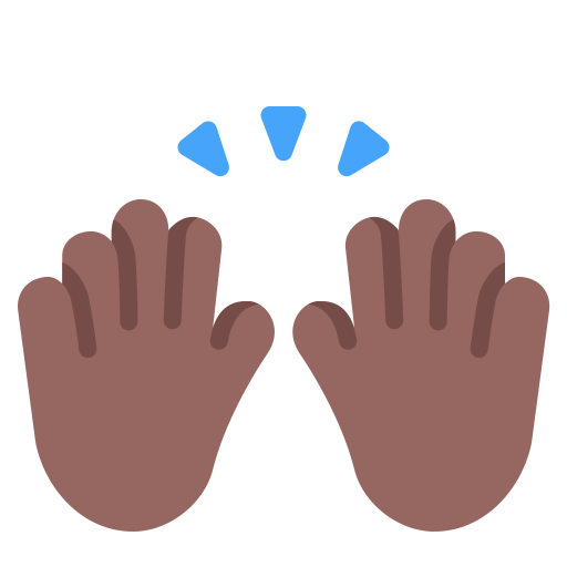 Raising-Hands-Flat-Medium-Dark icon