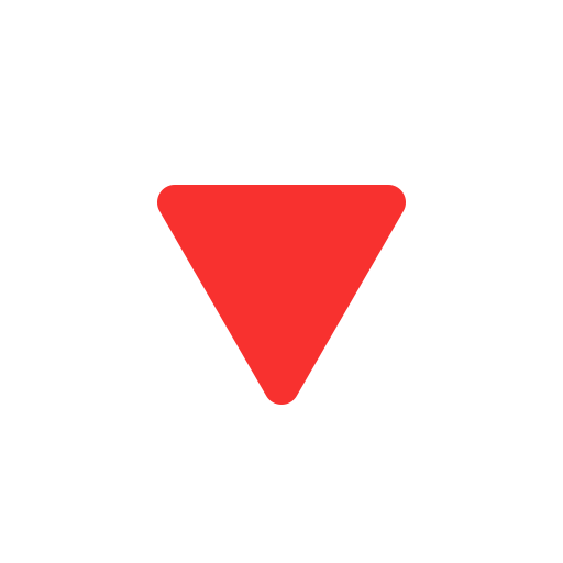 Red Triangle Pointed Down Flat icon