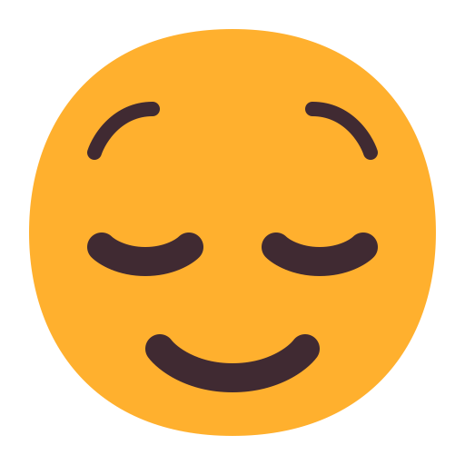 Relieved-Face-Flat icon
