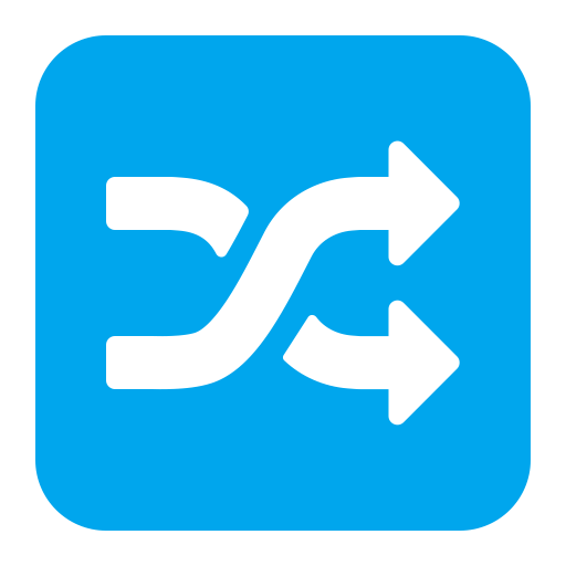 Shuffle Tracks Button Flat icon