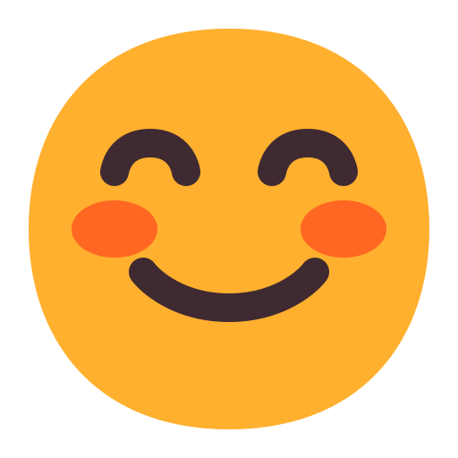 Smiling Face With Smiling Eyes Flat Icon | FluentUI Emoji Flat Iconpack ...