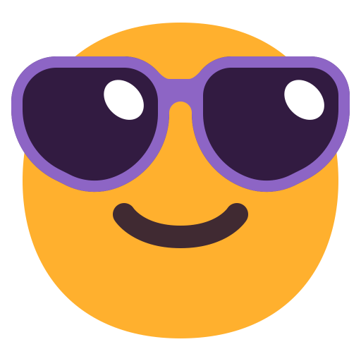 Smiling Face With Sunglasses Flat icon