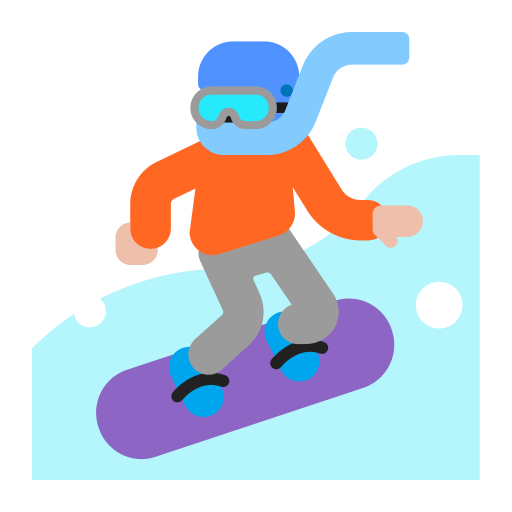 Snowboarder Flat Medium Light icon