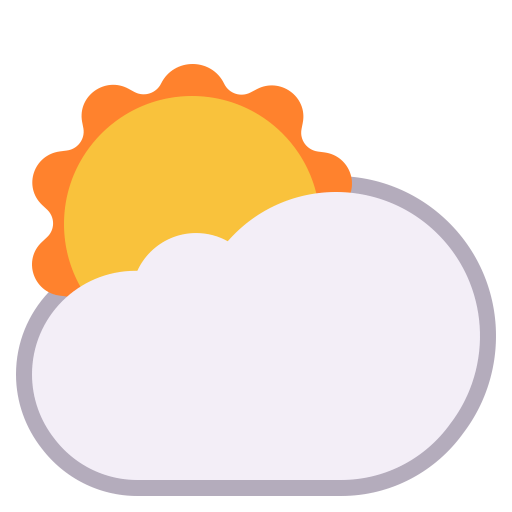 Sun-Behind-Cloud-Flat icon