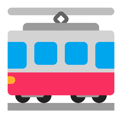 Tram-Car-Flat icon