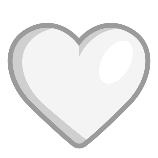 White-Heart-Flat icon
