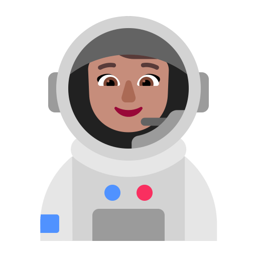 Woman-Astronaut-Flat-Medium icon