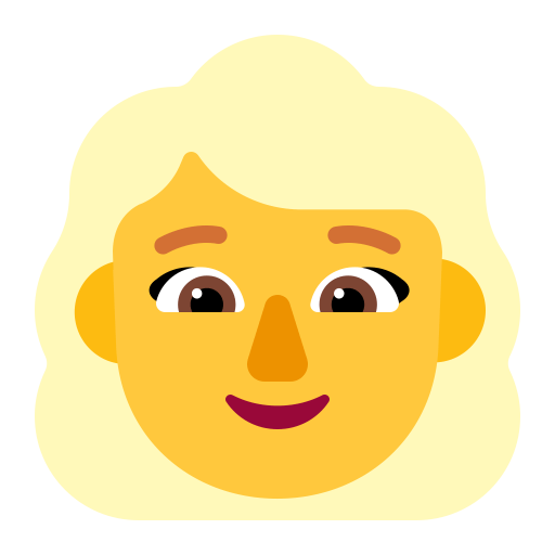 Woman-Blonde-Hair-Flat-Default icon