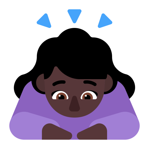 Woman-Bowing-Flat-Dark icon