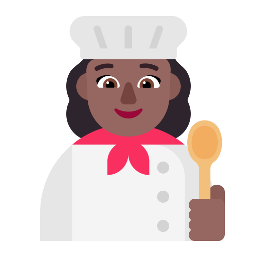 Woman-Cook-Flat-Medium-Dark icon