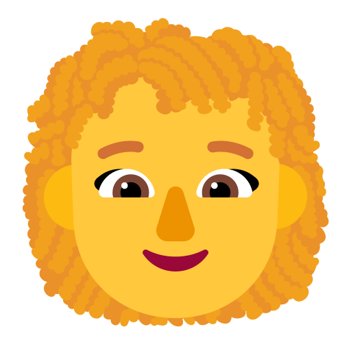 Woman-Curly-Hair-Flat-Default icon