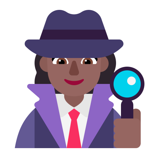 Woman-Detective-Flat-Medium-Dark icon