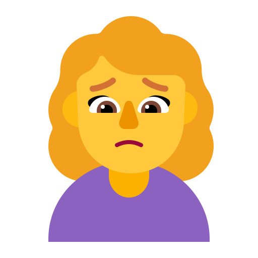 Woman-Frowning-Flat-Default icon