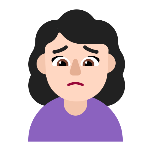 Woman Frowning Flat Light icon