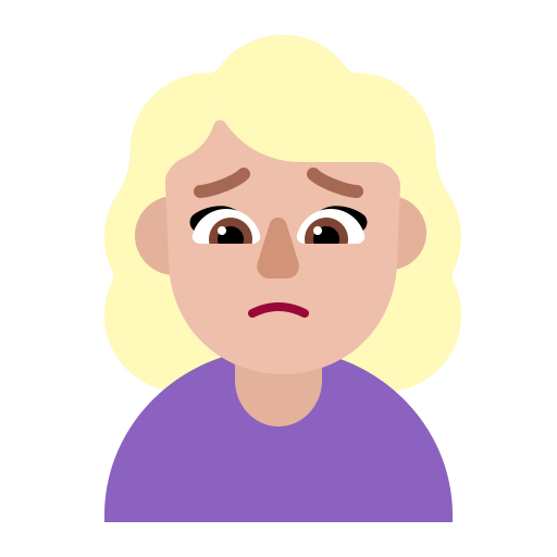 Woman-Frowning-Flat-Medium-Light icon