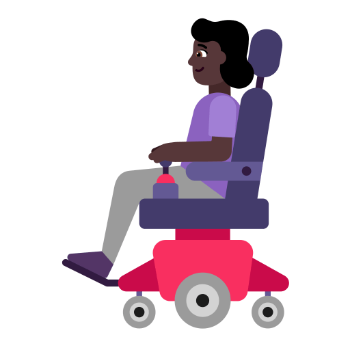 Woman-In-Motorized-Wheelchair-Flat-Dark icon