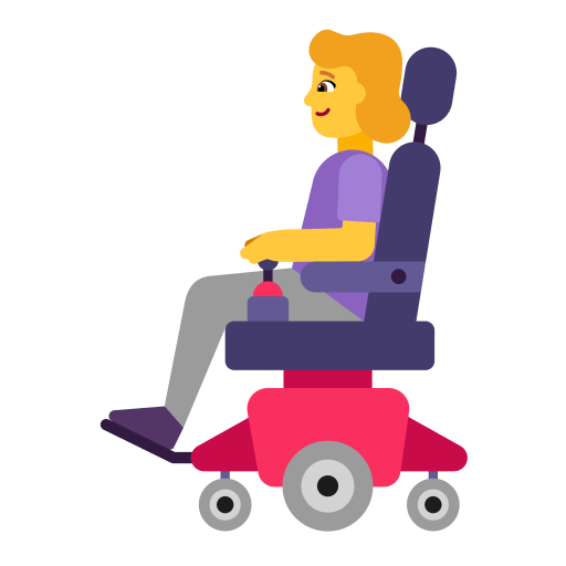 Woman In Motorized Wheelchair Flat Default icon