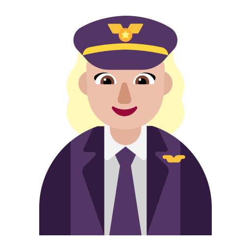 Woman-Pilot-Flat-Medium-Light icon
