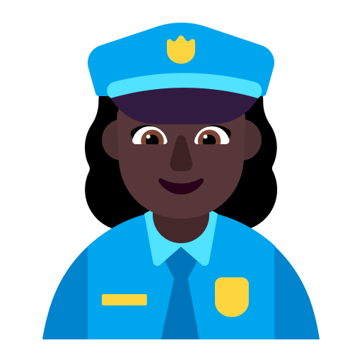 Woman-Police-Officer-Flat-Dark icon