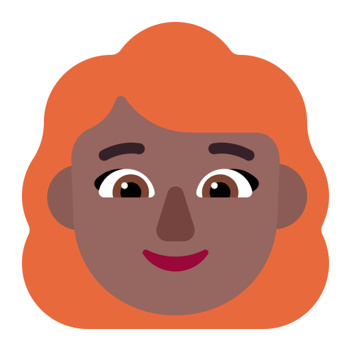 Woman-Red-Hair-Flat-Medium-Dark icon