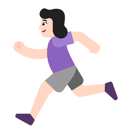 Woman Running Flat Light icon