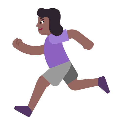 Woman-Running-Flat-Medium-Dark icon