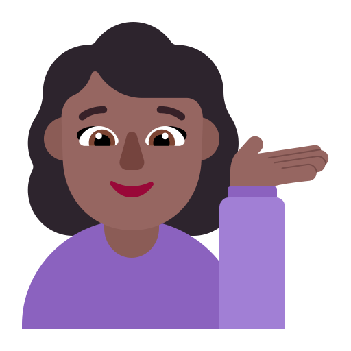 Woman Tipping Hand Flat Medium Dark icon
