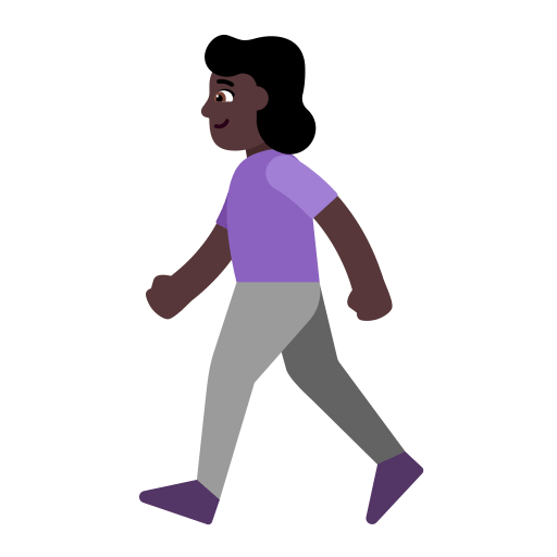 Woman Walking Flat Dark icon