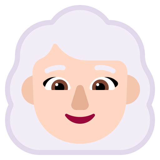 Woman-White-Hair-Flat-Light icon