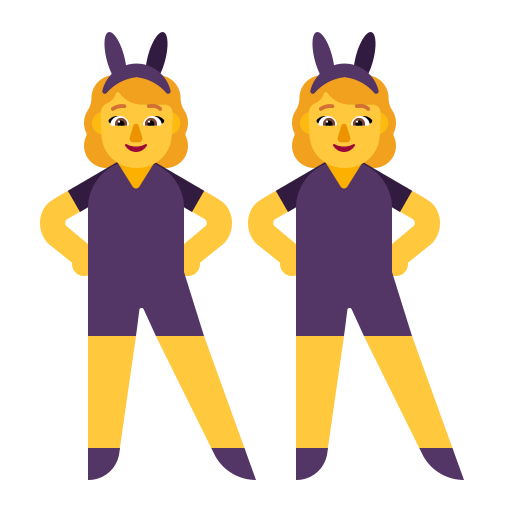 Woman With Bunny Ears Flat icon