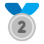 Nd Place Medal Flat icon