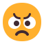 Angry Face Flat icon