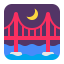 Bridge At Night Flat icon