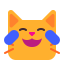 Cat With Tears Of Joy Flat icon
