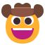 Cowboy Hat Face Flat icon