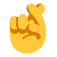 Crossed Fingers Flat Default icon