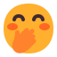 Face With Hand Over Mouth Flat icon