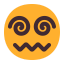 Face With Spiral Eyes Flat icon