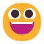 Grinning Face Flat icon