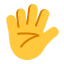 Hand With Fingers Splayed Flat Default icon