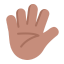 Hand With Fingers Splayed Flat Medium icon