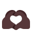 Heart Hands Flat Dark icon