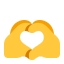 Heart Hands Flat Default icon