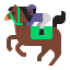 Horse Racing Flat Dark icon