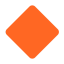 Large Orange Diamond Flat icon