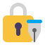 Locked With Pen Flat icon