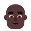 Man Bald Flat Dark icon
