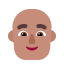 Man Bald Flat Medium icon